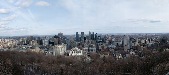 Montreal skyline seen from Mt Royal